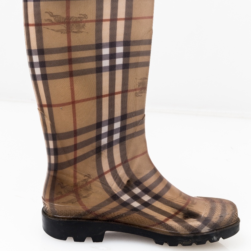 Burberry Haymarket Check Rainboots Size 41 - Picture 4 of 8